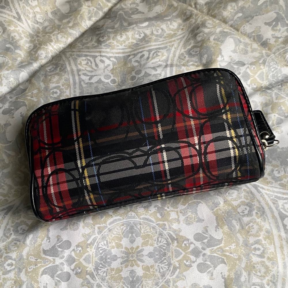 COACH Tartan Makeup Pouch